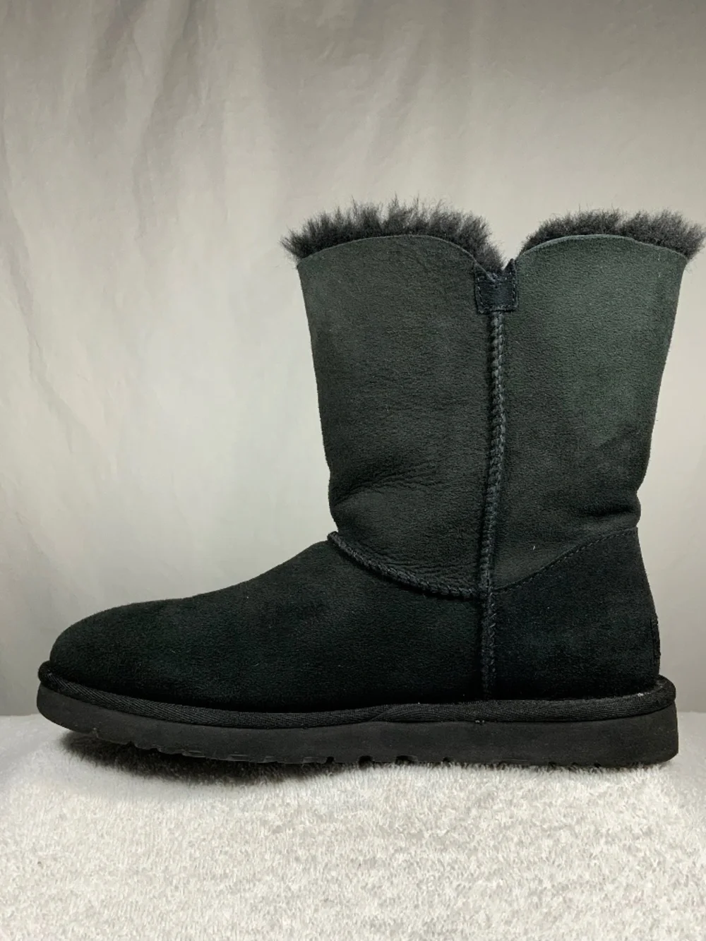 Near New UGG Black Baily Button Boot - Size 8